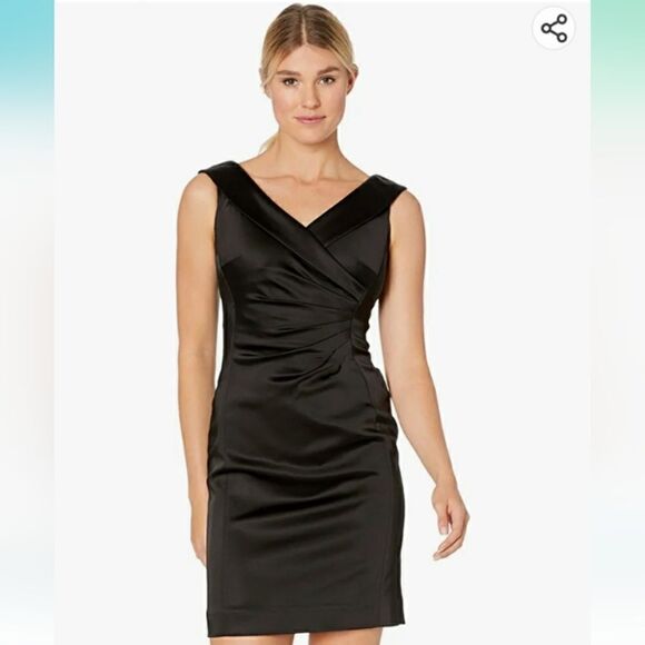 Take 50% OFF- Tahari by Arthur S. Levien Portrait Collard Sheath Dress, Size-10 - Picture 1 of 10